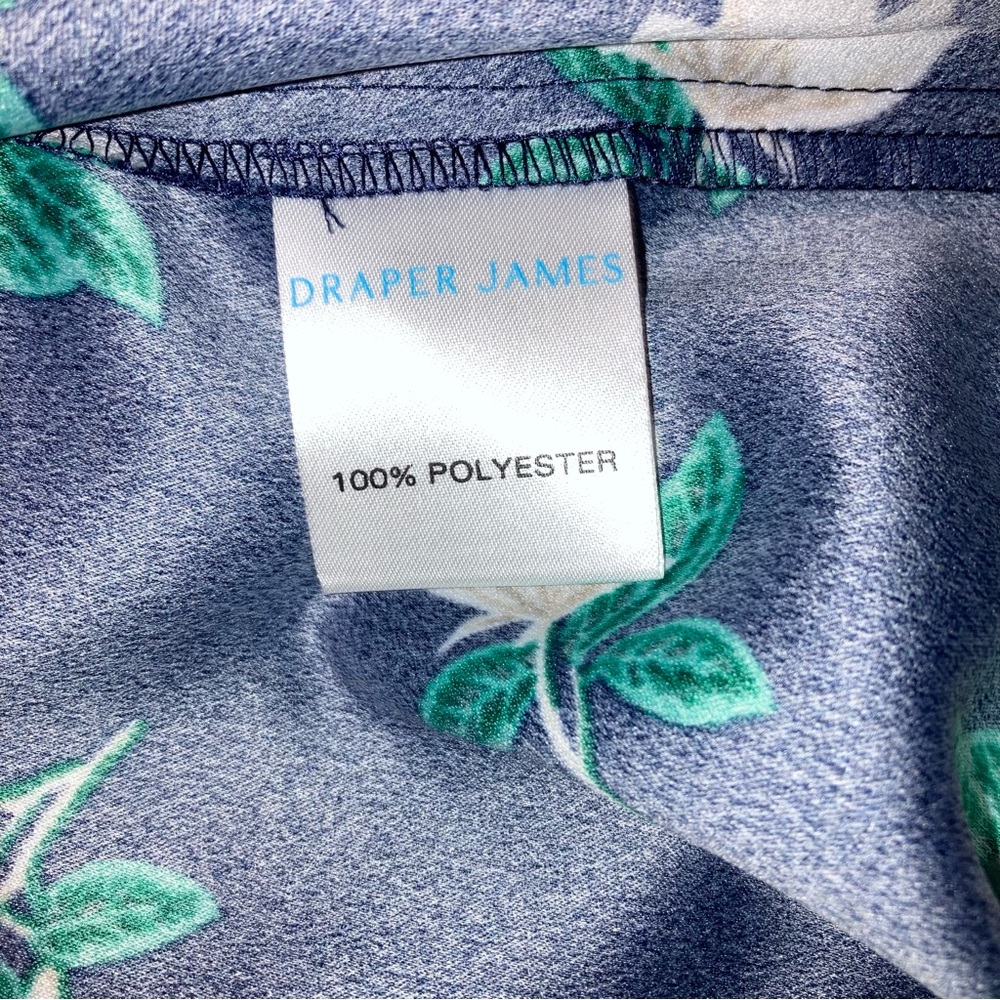 Draper James Faith Shirt Dress in Navy Magnolia, Size 10 - Picture 13 of 14